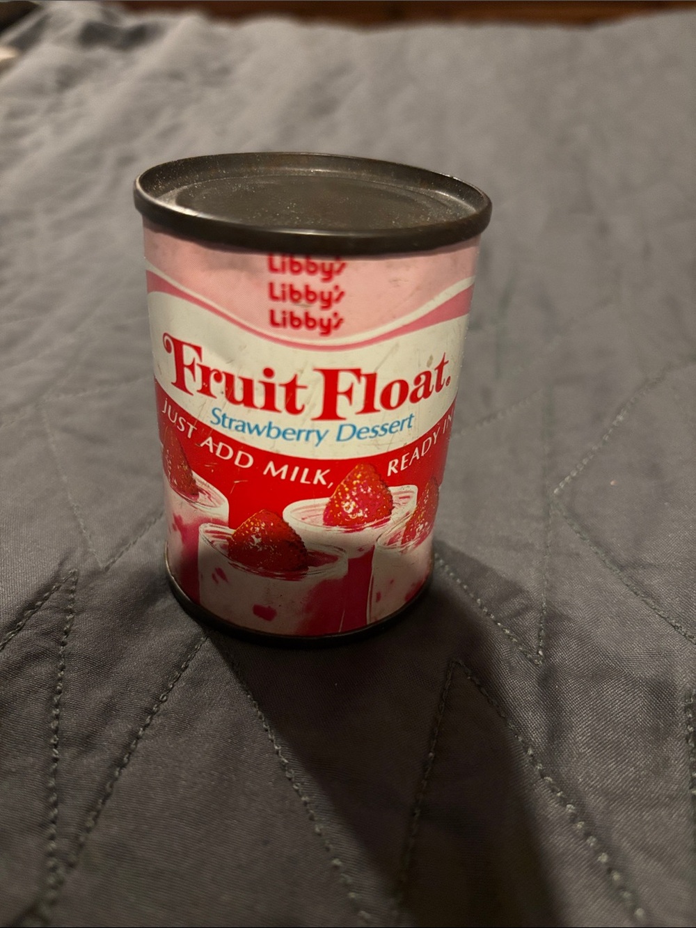 Fruit Float Strawberry Dessert - Pink can kids play food from 1970 vintage
